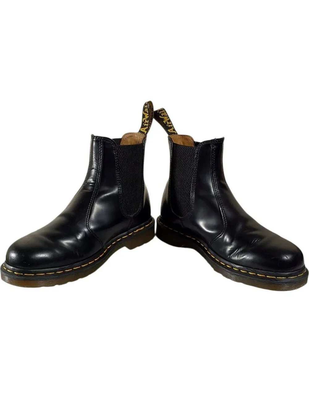 Dr. Martens 2976 Quad Smooth Black Leather Platform Chelsea Boots - 39 (8L, 7M)